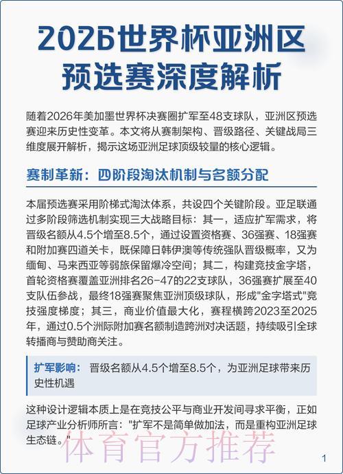 2026年世界杯赛事深度解读